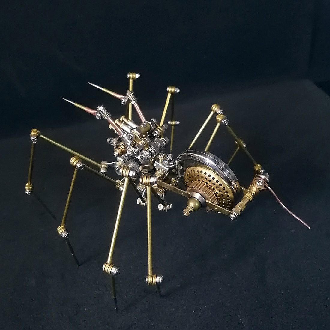 3D Metal Puzzle Steampunk Spider Model Kits with Antique Watch