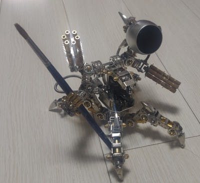 313Pcs DIY Stainless Steel 3D Puzzle Model Set - Magnetic Mecha Model with Detachable Bluetooth Speakers photo review