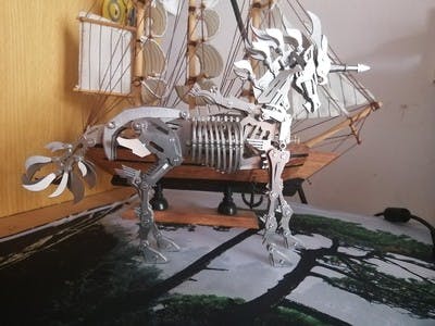 DIY 3D Assembly Metal Large Unicorn with Wing Puzzle Model photo review