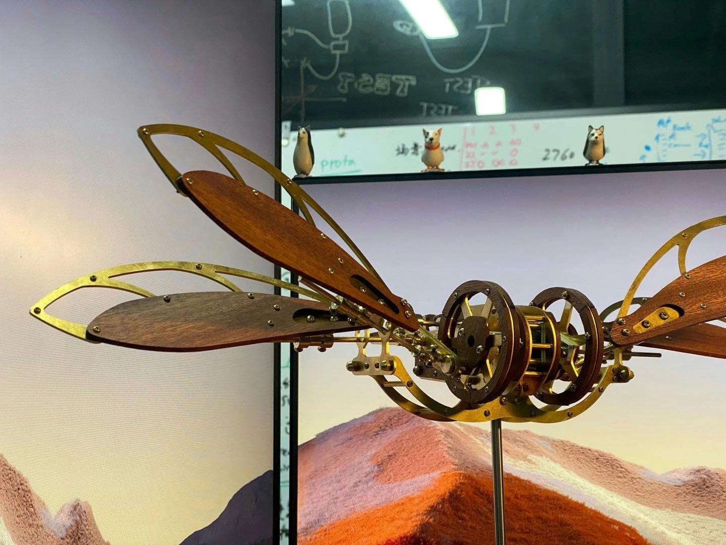 Collectable Dynamic Mechanical Mystery Dragonfly DIY Metal Wooden 3D Aircraft Puzzle Model photo review