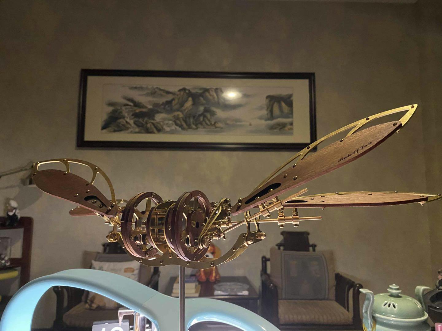 Collectable Dynamic Mechanical Mystery Dragonfly DIY Metal Wooden 3D Aircraft Puzzle Model photo review