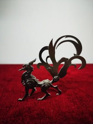 DIY 3D Metal Large Nine-tailed Fox Puzzle Model Assembly photo review
