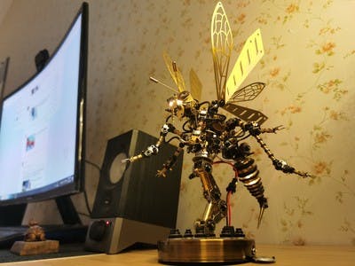 3D Metal DIY Mechanical Wasp Insects Puzzle Model Kit Assembly Jigsaw Crafts photo review