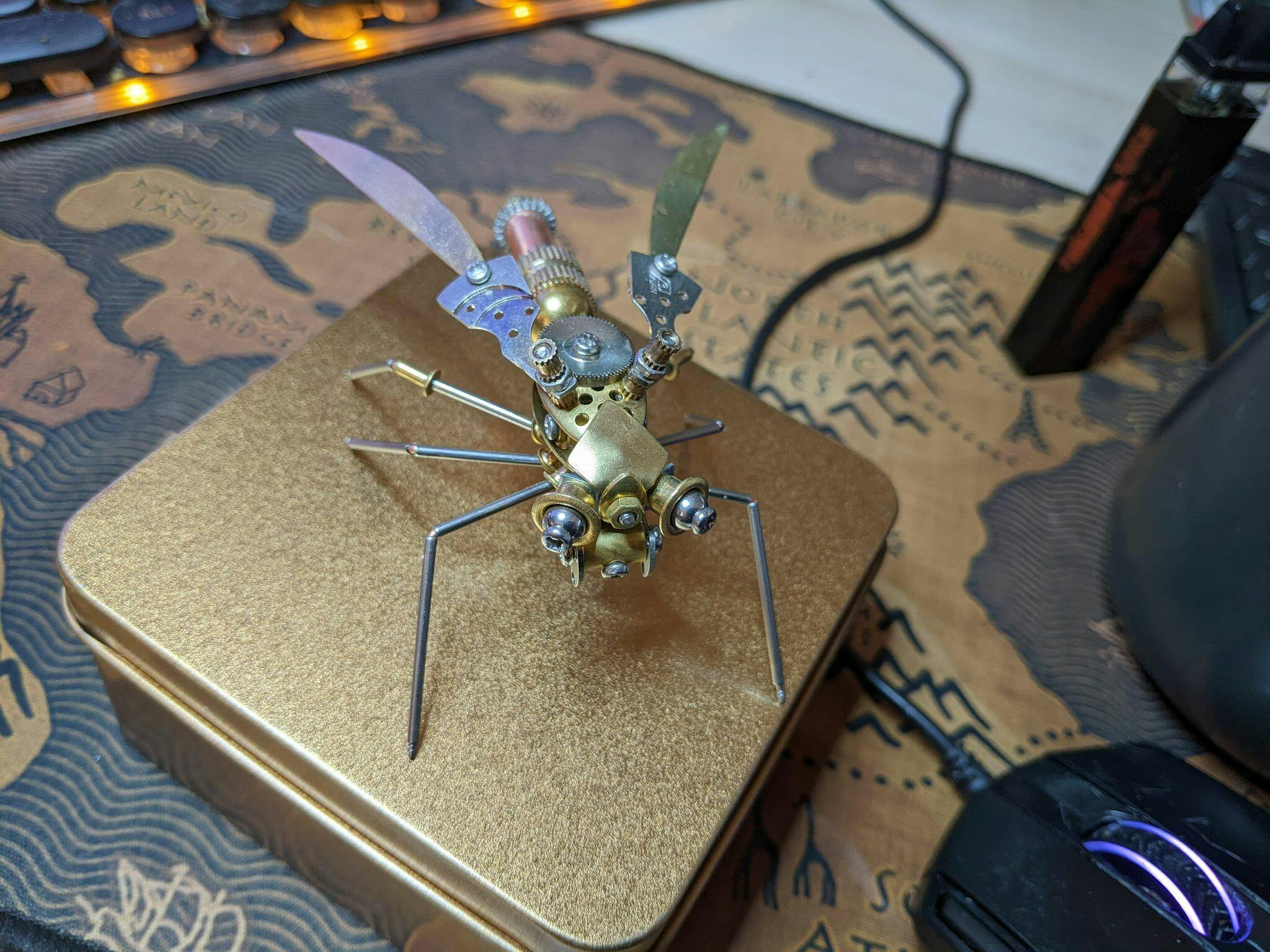 Steampunk Metal Mechanical Wasp Spider Insects Collection photo review