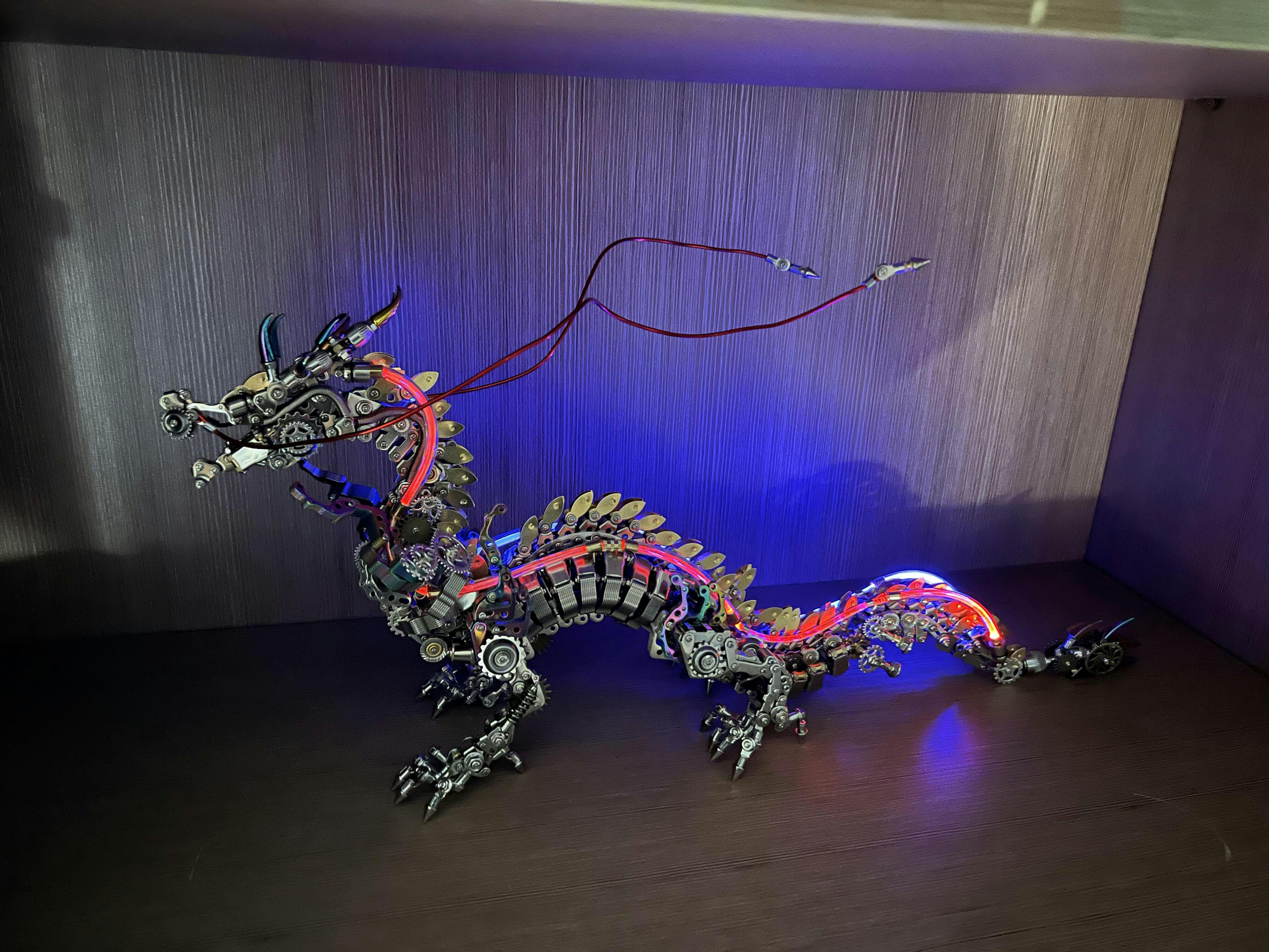 2030-Piece Punk Mechanical Metal Large Dragon Model Kit - Challenging Puzzle (50cm) photo review