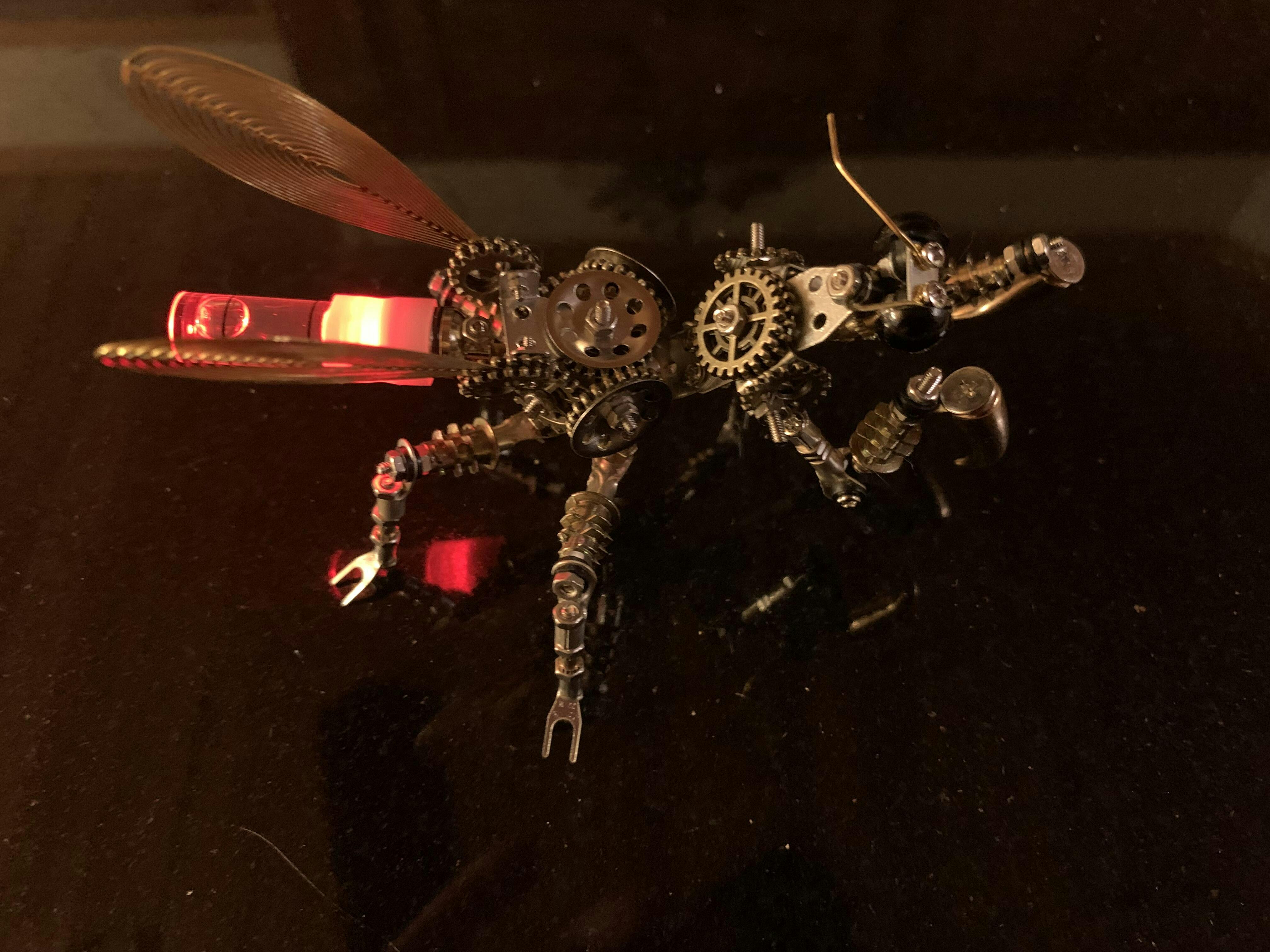 3D Metal Little Mantis Model with Glow Light DIY Kit photo review