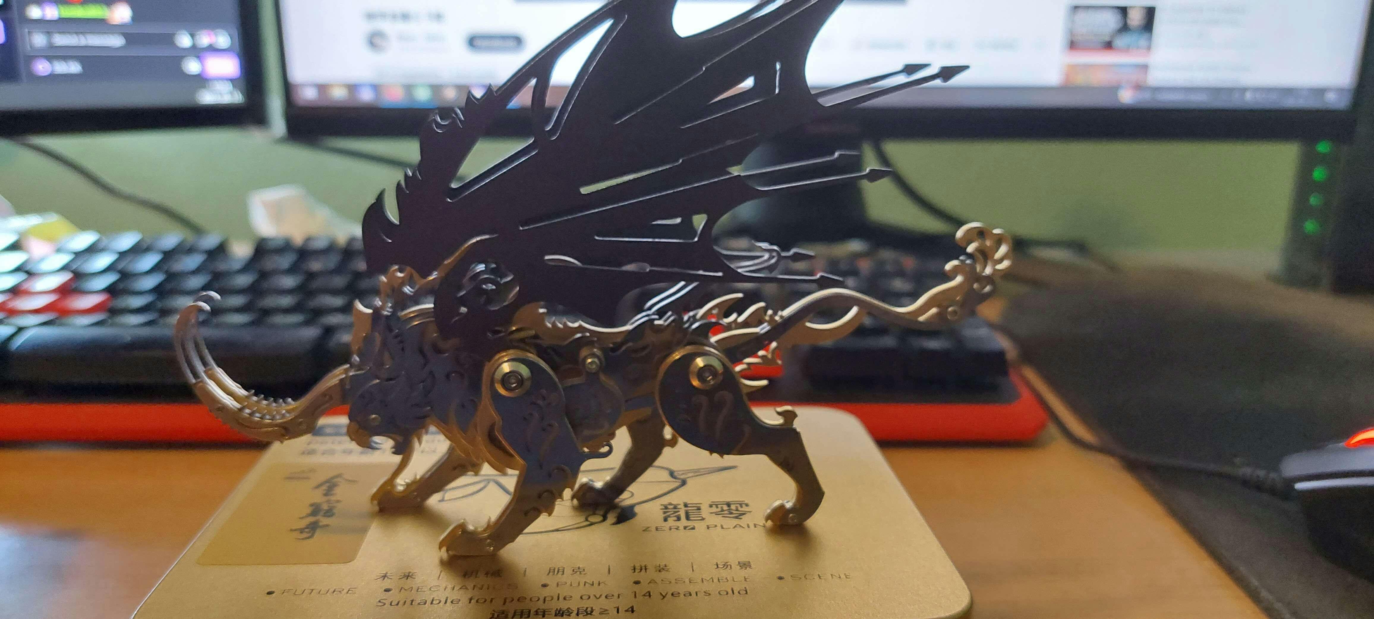 DIY Assembly Ancient Chinese Tiger Beasts 3D Metal Model Kits Toy photo review