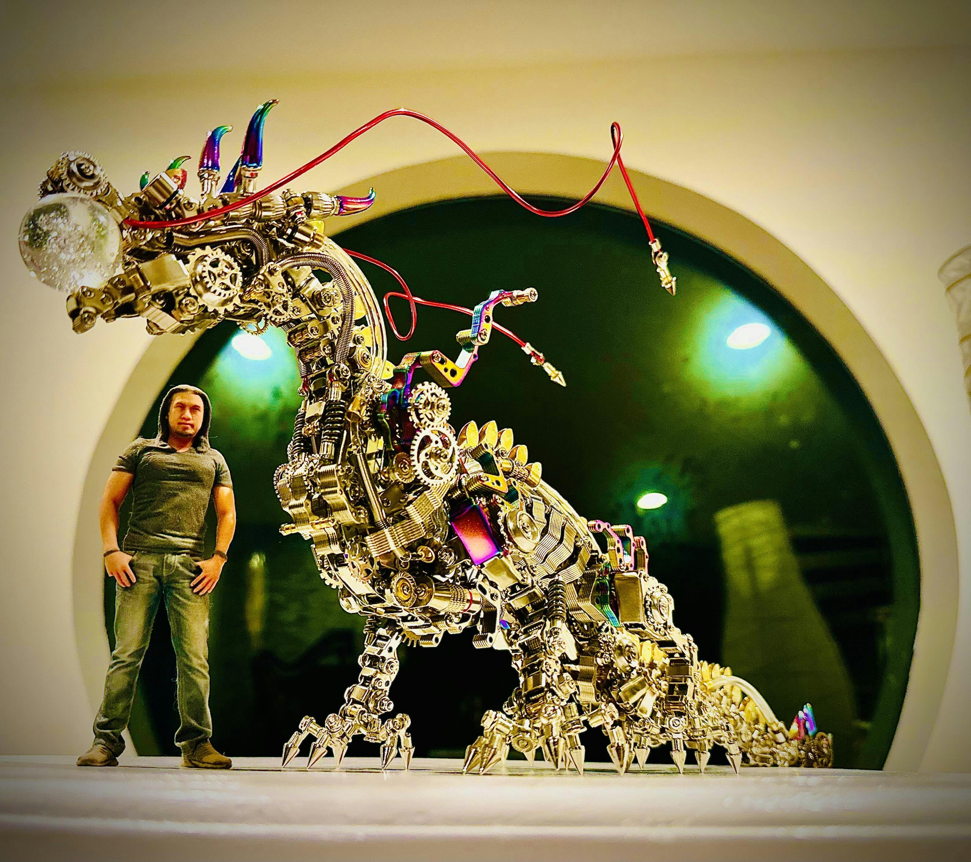 2030-Piece Punk Mechanical Metal Large Dragon Model Kit - Challenging Puzzle (50cm) photo review