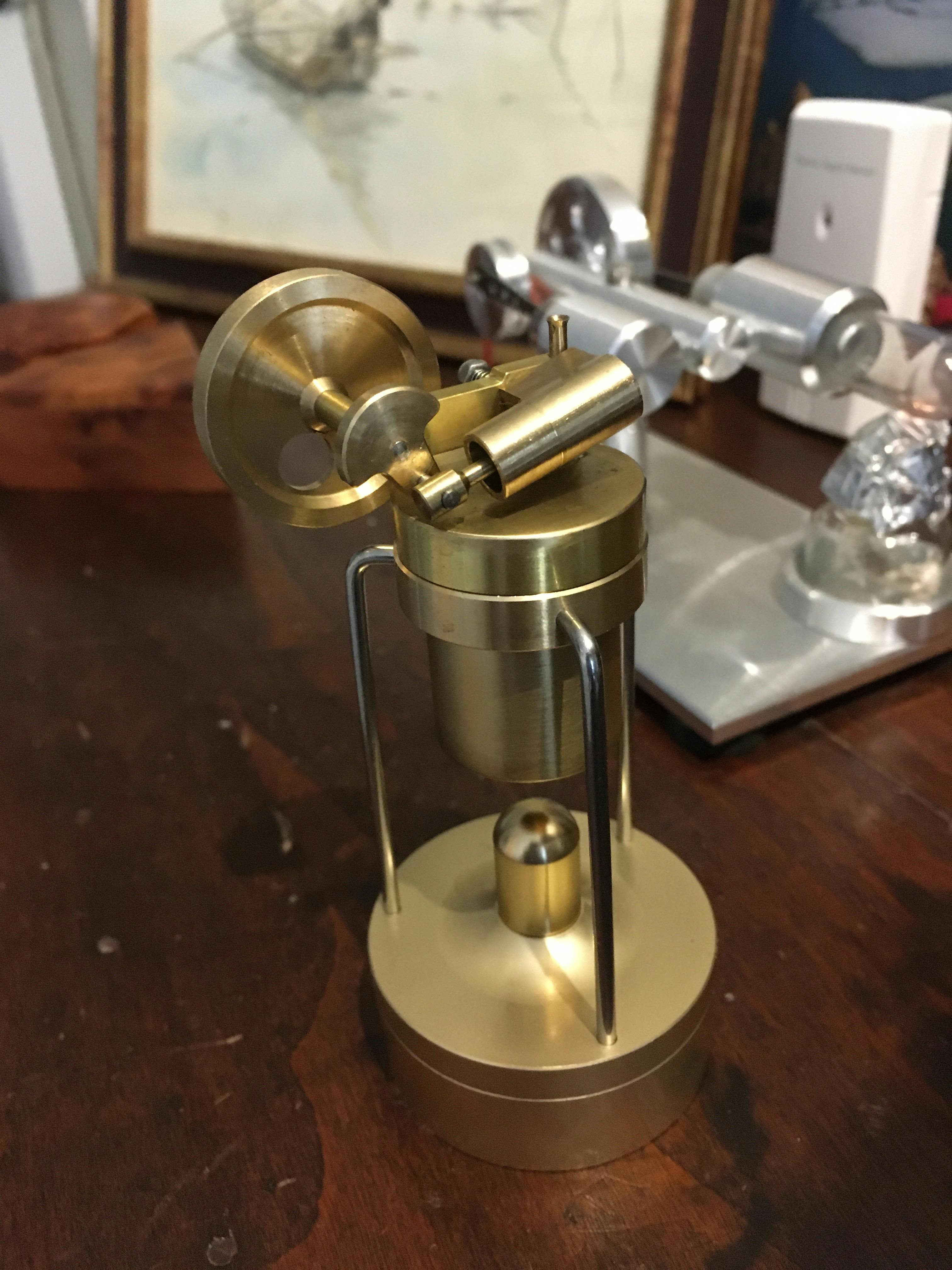 Miniature Copper Steam Engine Model Kit: Creative Gift Set and Live Steam Power photo review