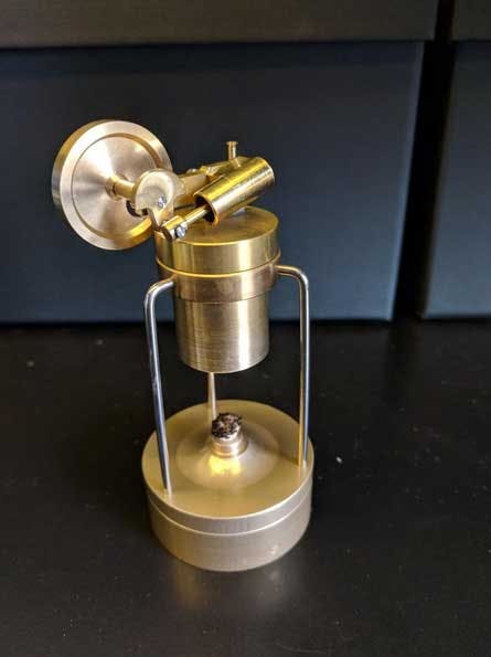 Miniature Copper Steam Engine Model Kit: Creative Gift Set and Live Steam Power photo review
