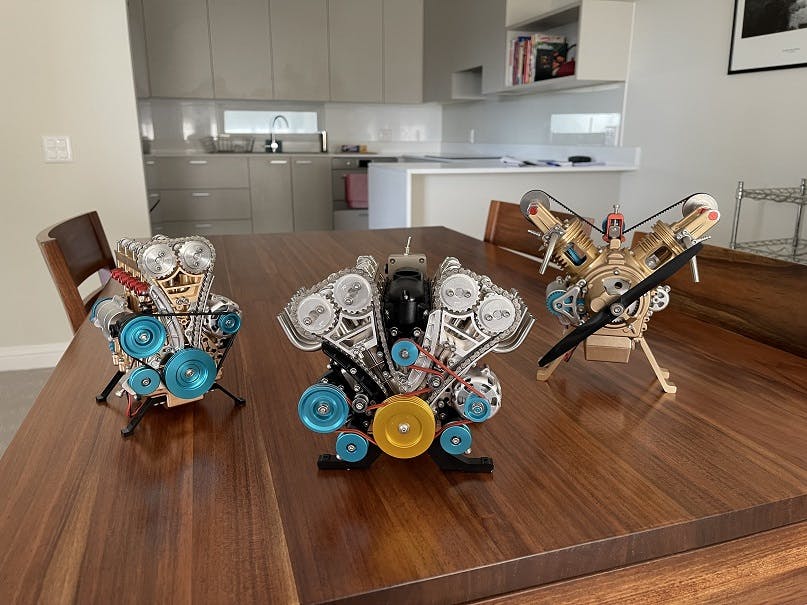 Working V8 Engine Model Kit: Build & Learn with 500+PCS Full Metal Car Engine, 1:3 Scale photo review