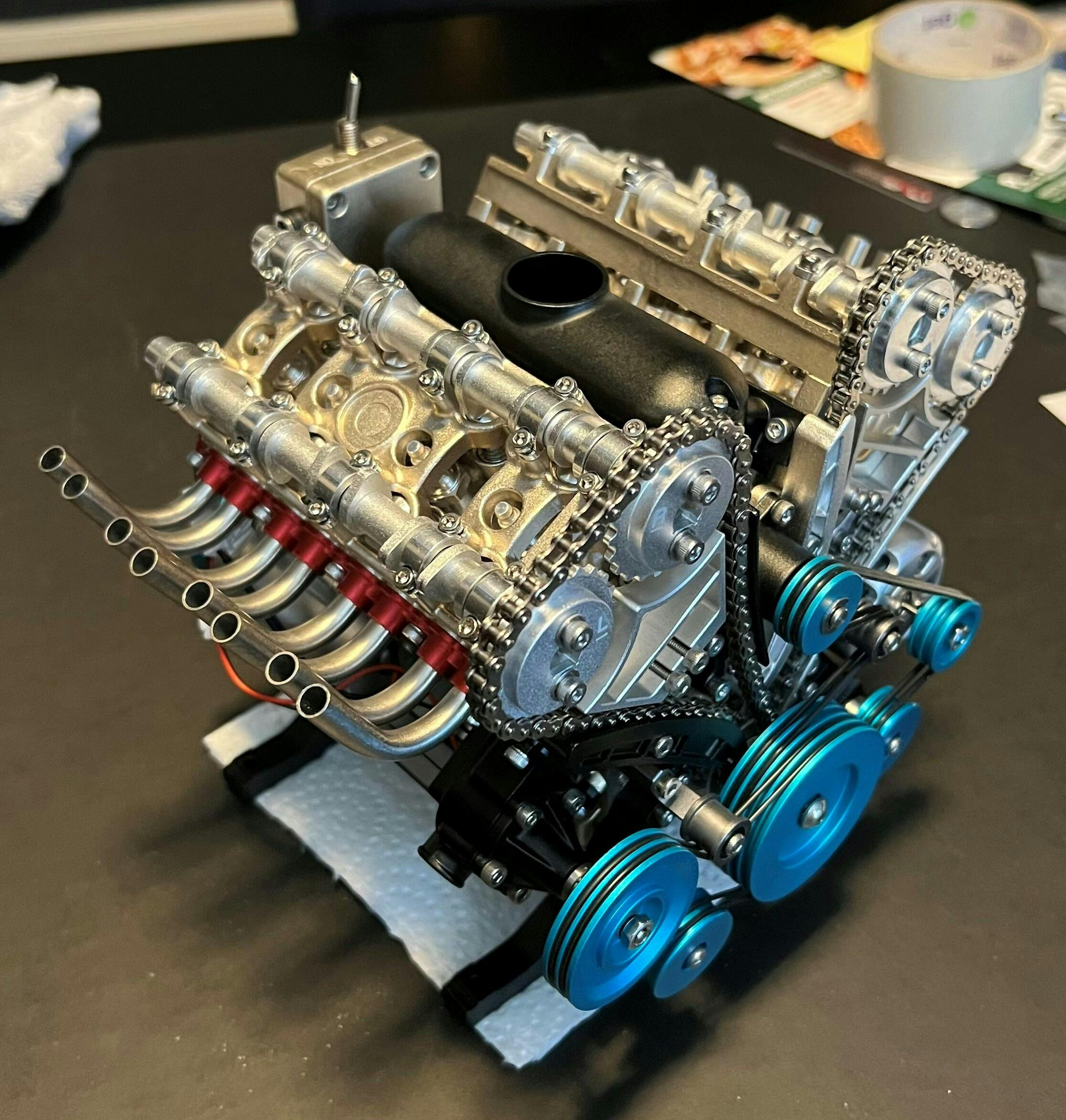 Working V8 Engine Model Kit: Build & Learn with 500+PCS Full Metal Car Engine, 1:3 Scale photo review