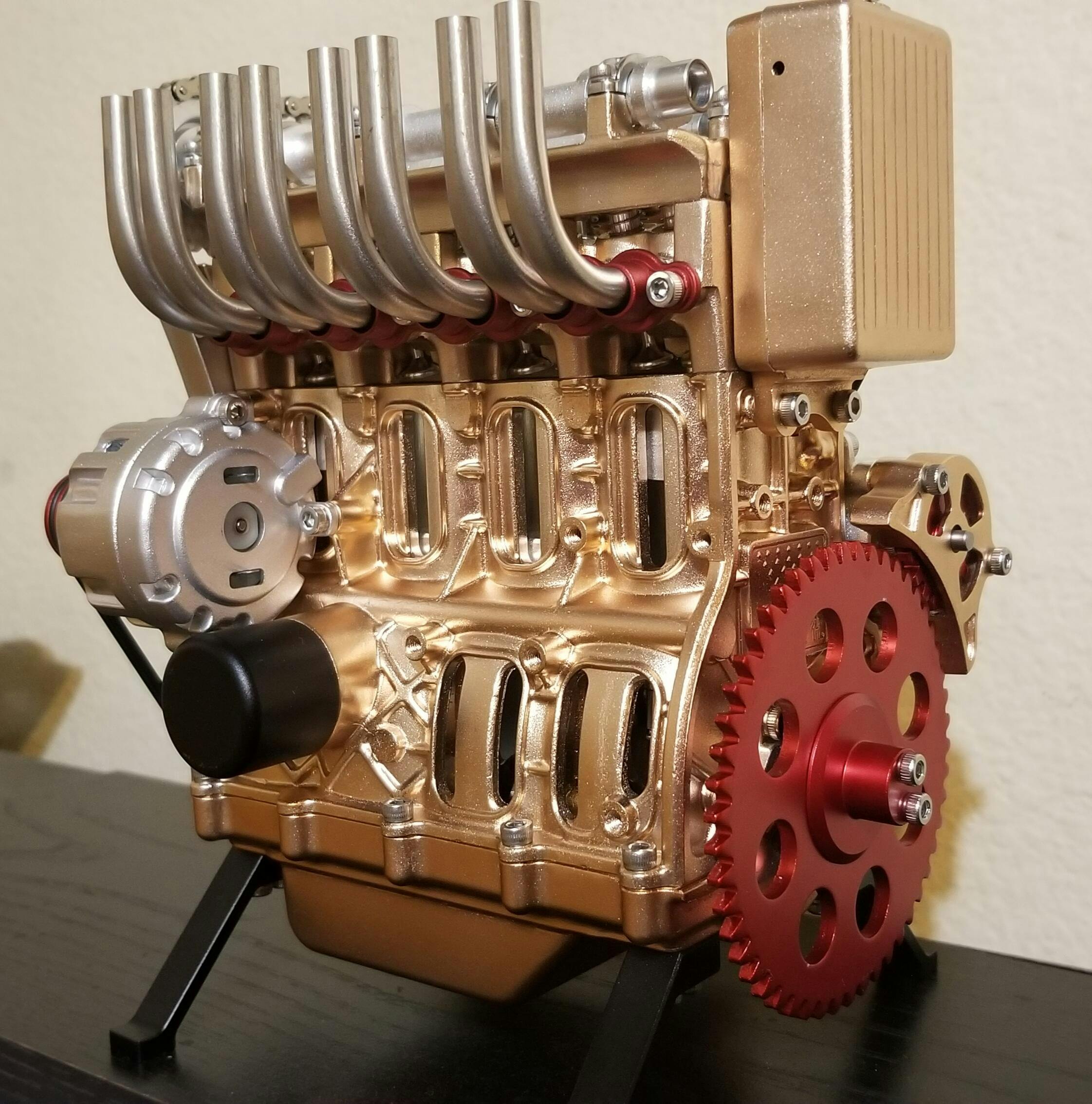 Teching Engine Assembly Kit: Full Metal 4-Cylinder Car Engine Building Kit for STEM Education and Gift Collection - Enginediy photo review