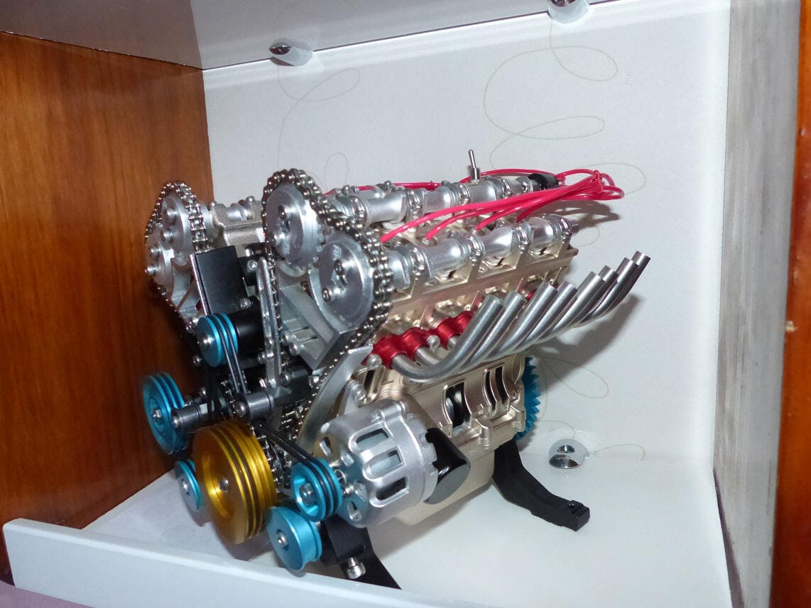 Working V8 Engine Model Kit: Build & Learn with 500+PCS Full Metal Car Engine, 1:3 Scale photo review