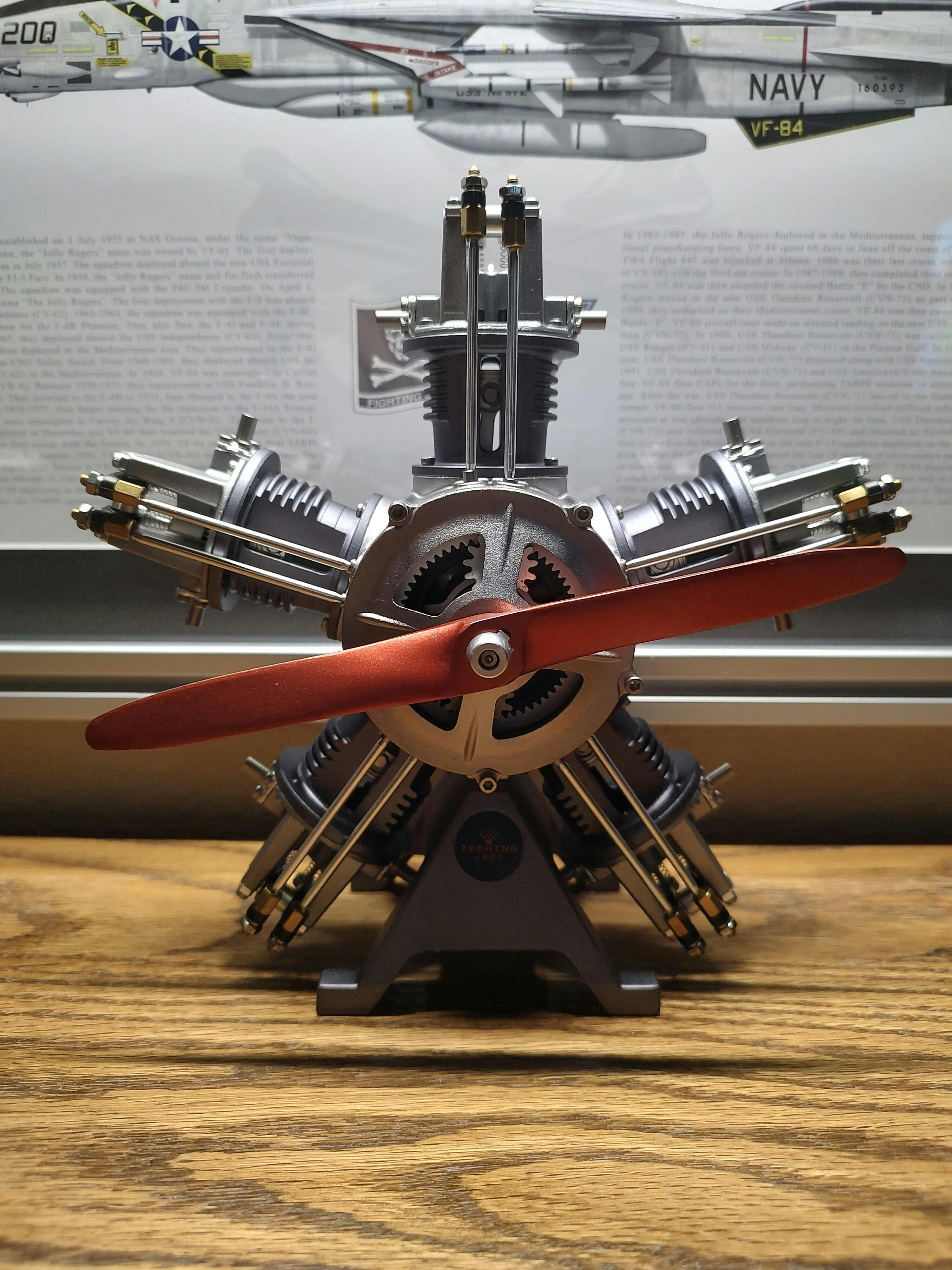 5-Cylinder Radial Engine Model Kit (Working Model) - 1:6 Scale Metal Assembly with 250+ Pieces photo review