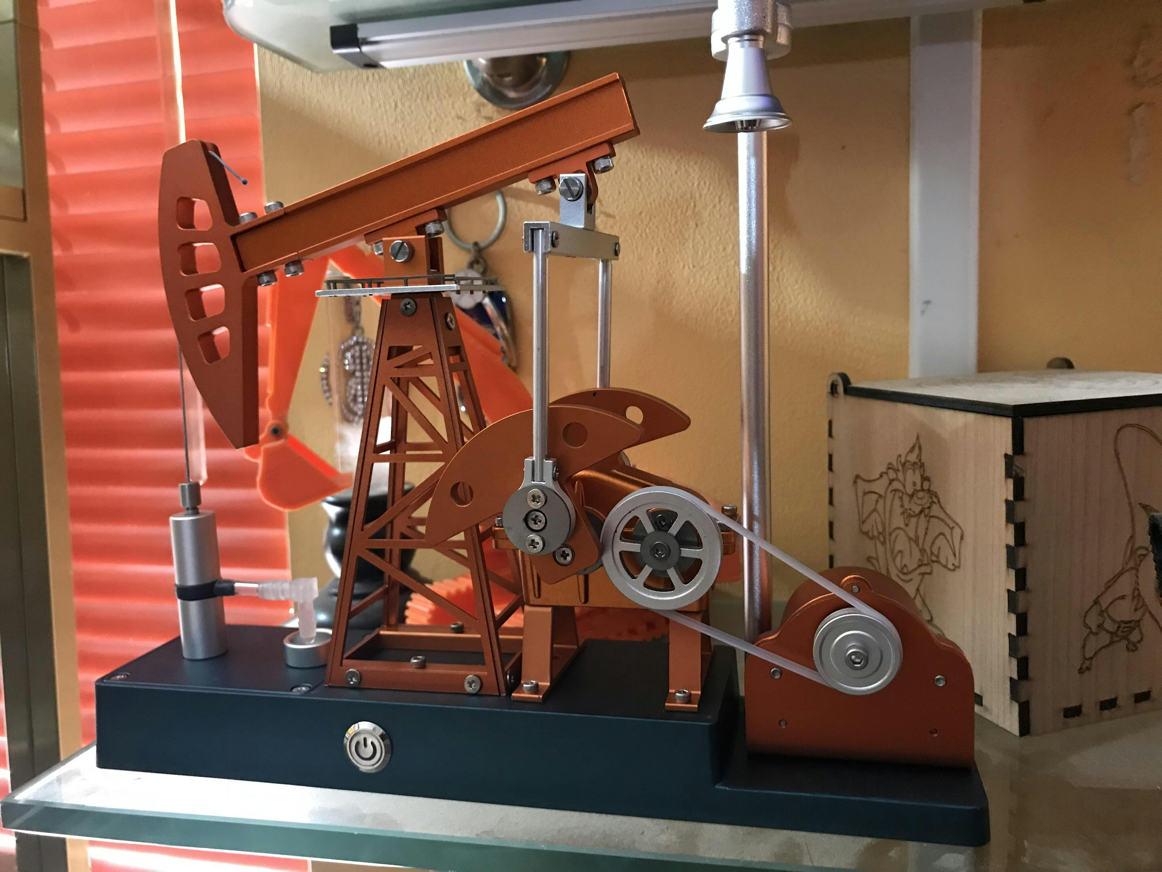 Teching 3D Metal Oil Pump Jack Model Kit | Working Oilfield Equipment with Light photo review