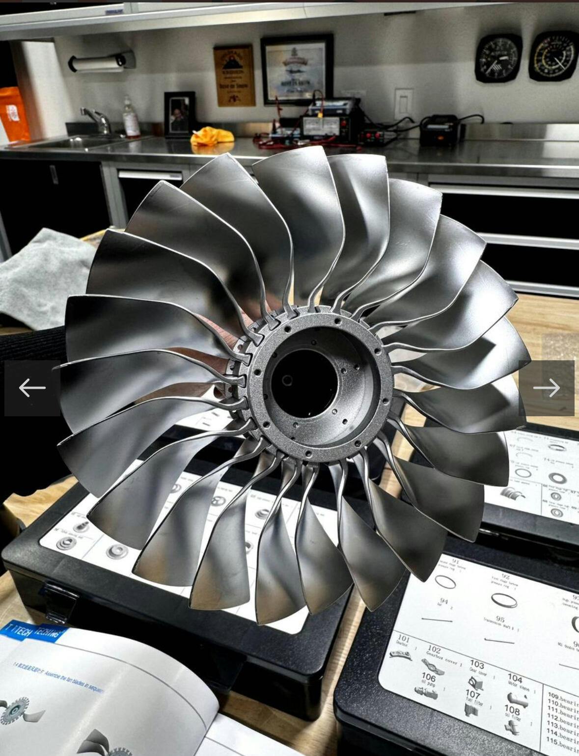 TECHING DIY Turbofan Jet Engine Model Kit - 1/10 Scale Full Metal Dual-Spool Aircraft Engine Assembly Model with Over 1000 Parts photo review