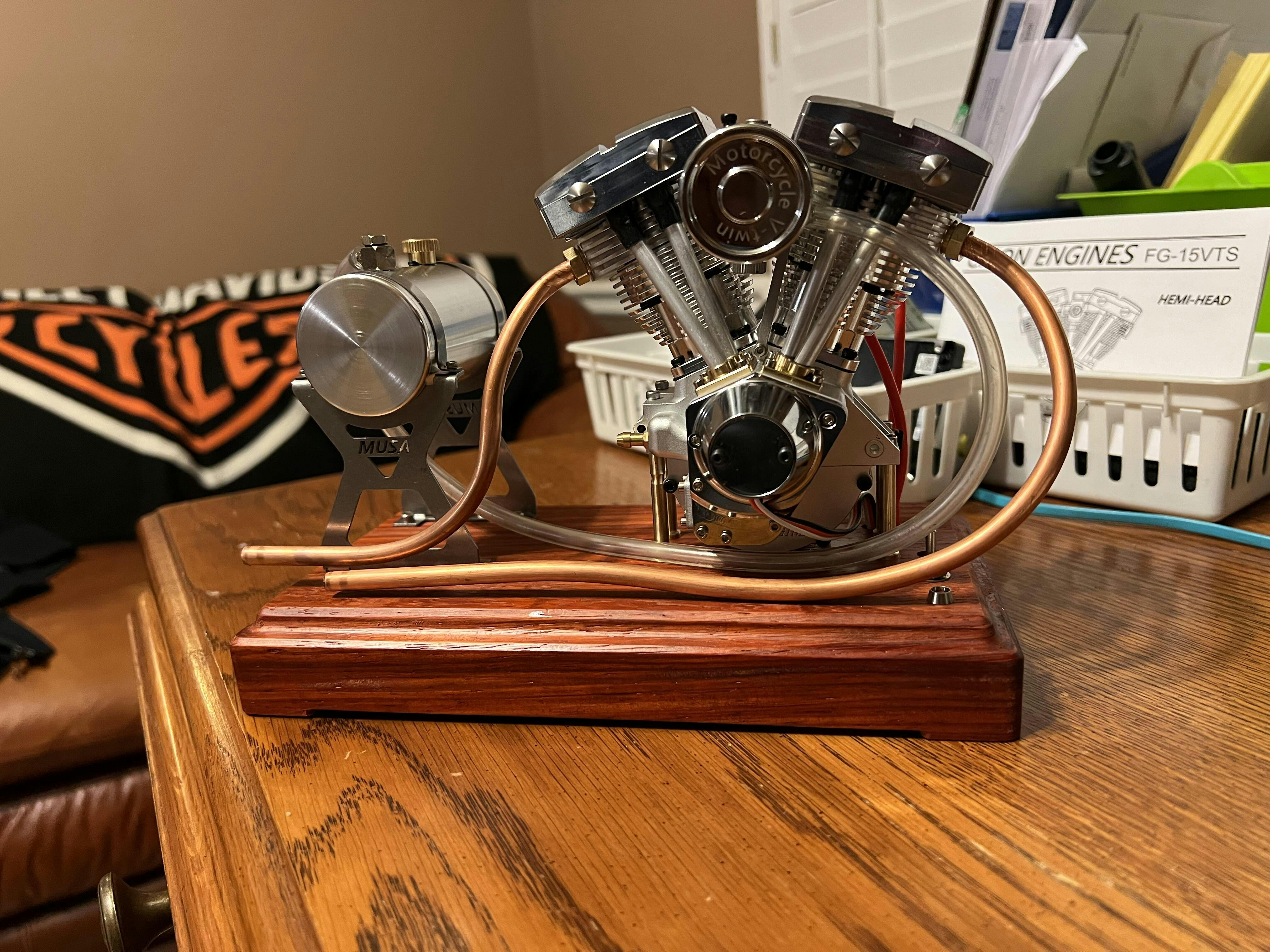 CISON FG-VT157 15.7cc OHV V-Twin V2 Shovelhead Engine, 4-Stroke Air-Cooled Gasoline Powerplant Model for Motorcycles & RC Vehicles photo review