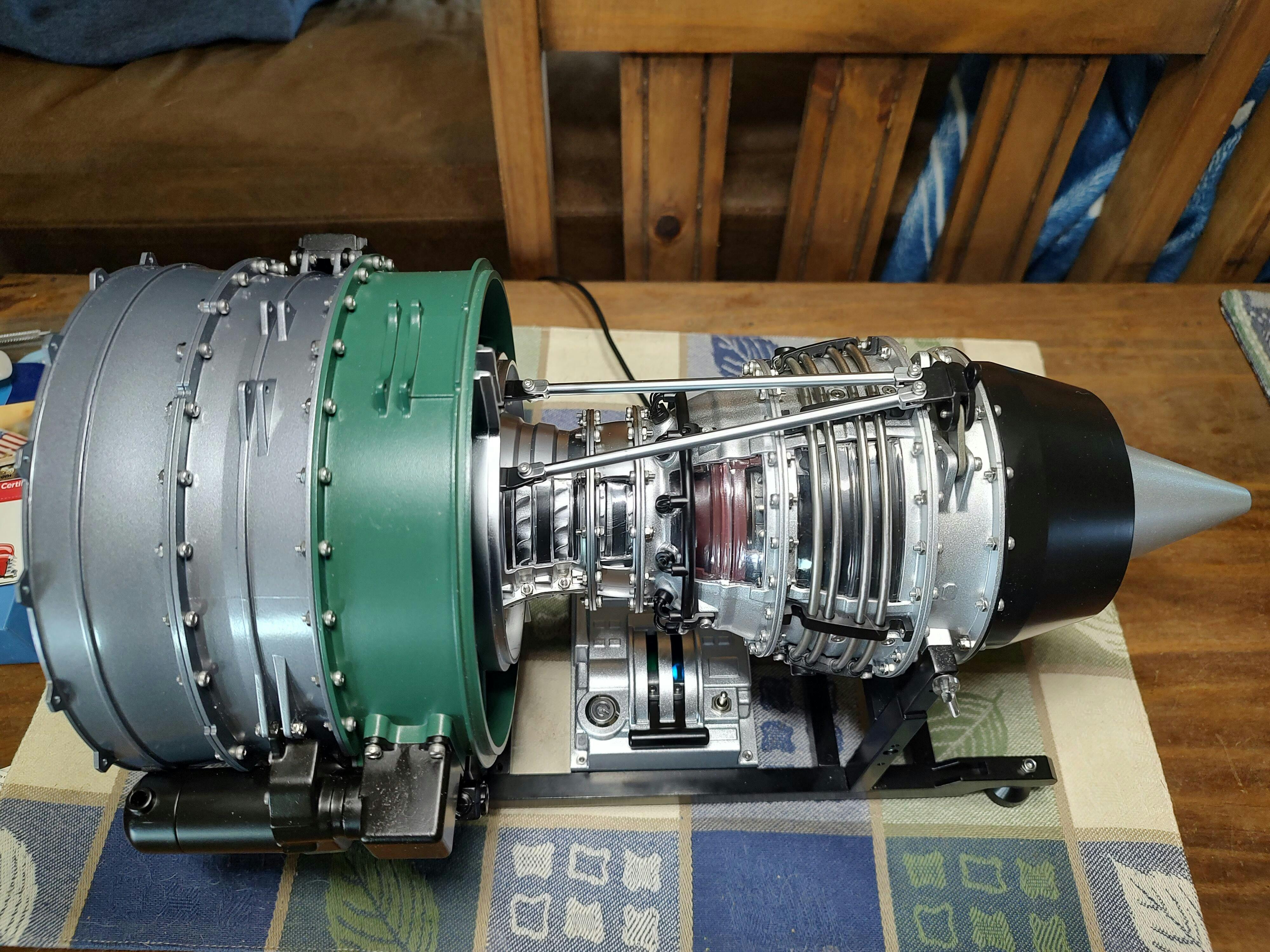 TECHING DIY Turbofan Jet Engine Model Kit - 1/10 Scale Full Metal Dual-Spool Aircraft Engine Assembly Model with Over 1000 Parts photo review