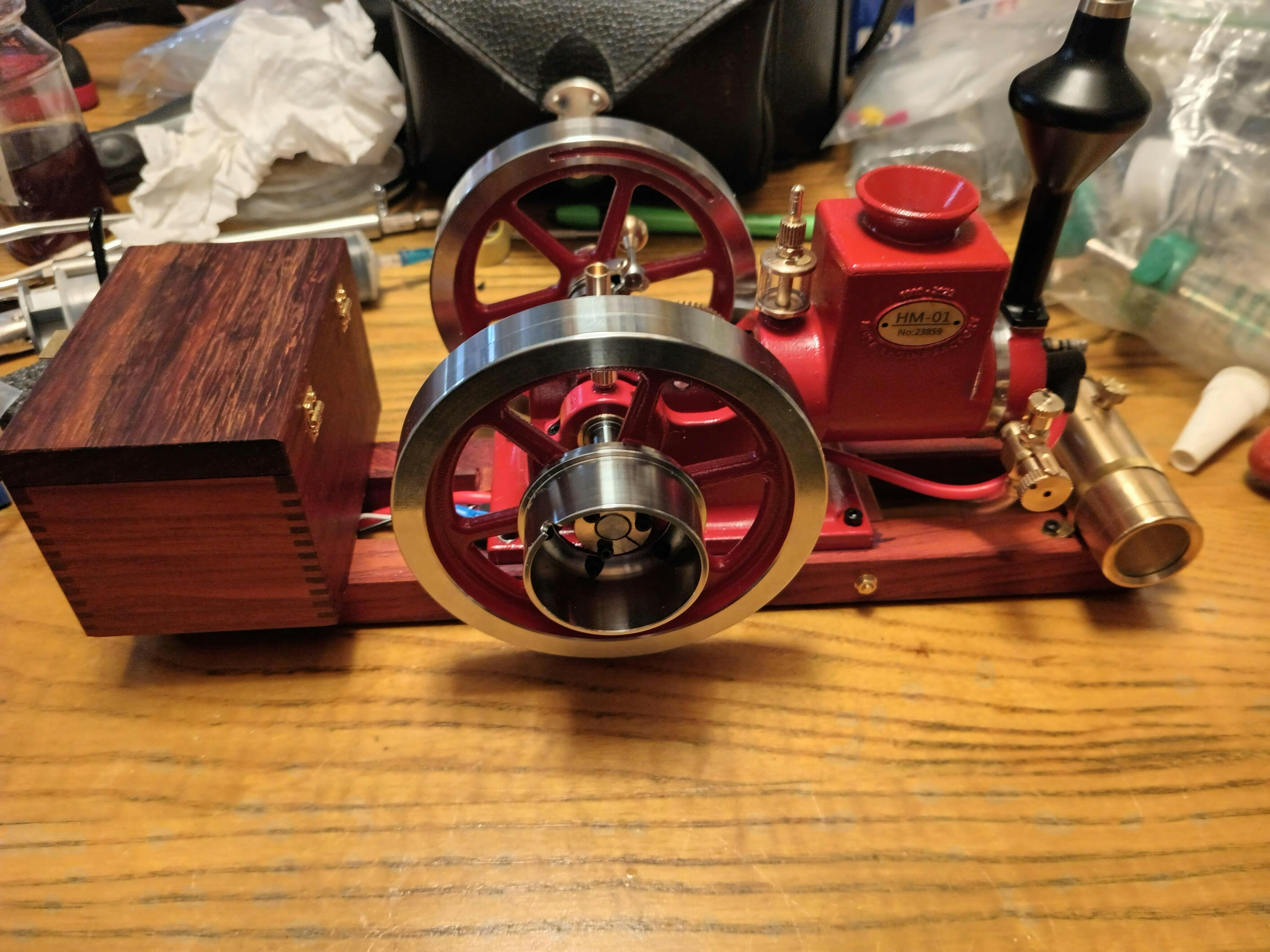 Custom Base Fuel Tank and Oil Pipe Set for RETROL HM-01 Hit and Miss Engine Model photo review